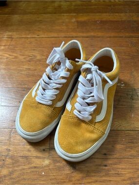 Vans Mustard Yellow Suede Old Skool Sneakers